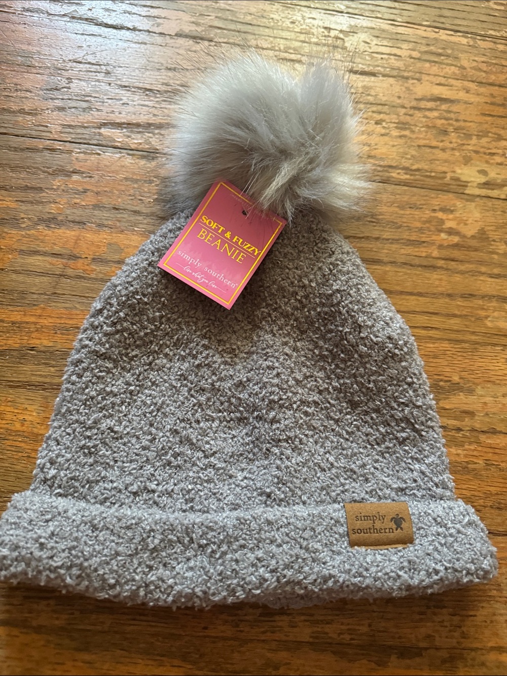 Simply Southern Gray Soft & Fuzzy Beanie - NWT
